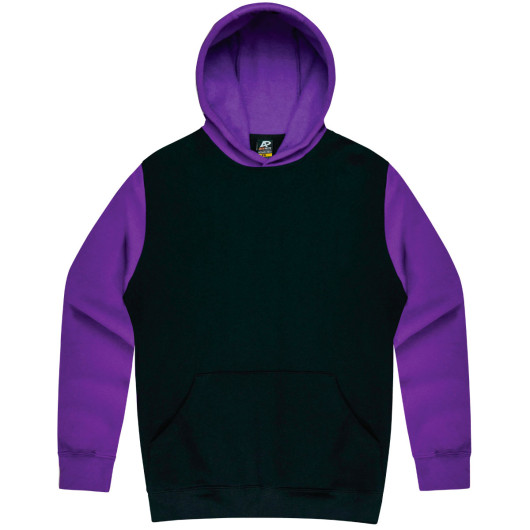 Balwun Mens Hoodies Black Purple